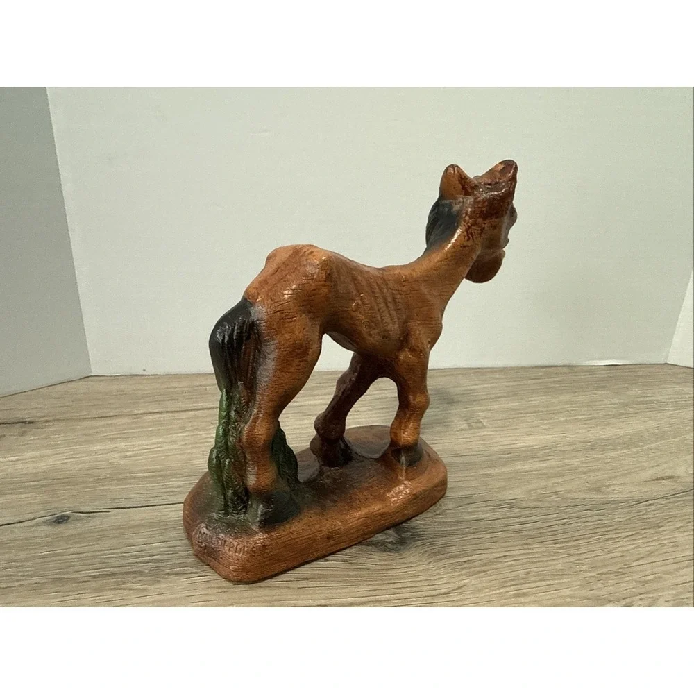 Vintage Syroco Brown Hungry Skinny Horse Figure Figurine Sorrowful Suzy - Picture 4 of 7